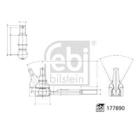 Testina barra sterzo Esterno 177890 FEBI BILSTEIN per JAGUAR XK 8 Coupé XJ