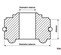 TESTINA COMPLETA MONO KAWASAKI KX 250 F 2004-2005 KAYABA KYB502.00512