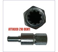 TESTINA coppia conica DECESPUGLIATORE universale efco Stihl 10 9 7 denti quadra