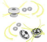 Testina Decespugliatore Alluminio, CIYIN 2 Pezzi Testine Decespugliatore Universale con 16 Linee, Testina di Ricambio per Tosaerba, Testine per Tagliaerba, Testina Bobina Decespugliatore
