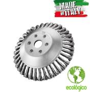 Testina decespugliatore universale spazzola conica ecologica acciaio Ø 17,5 cm