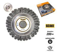 TESTINA DECESPUGLIATORE UNIVERSALE SPAZZOLA PER DISERBO IN ACCIAIO 200 MM