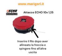 TESTINA DECESPUGLIATORE W5 BATTI VAI per ECHO 10x1,25F carica senza aprire