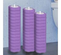 Testina di ricambio per spazzola per water di colore viola lavanda, con soluzione detergente inclusa. Da gettare dopo l'uso. Pulito e igienico. Varie opzioni di quantità disponibili. Spazzola per wate