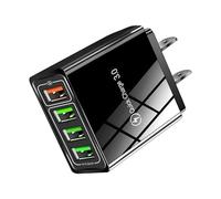 Testina di ricarica, caricatore per cellulare - 4 X più veloce caricatore da parete | adattatore USB ricarica ad ultrasuoni ricarica quattro dispositivi contemporaneamente per smartphone e tablet