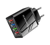 Testina di ricarica, caricatore per cellulare - 4 x testina di ricarica a parete più veloce, adattatore USB per la ricarica simultanea di quattro dispositivi per smartphone e tablet