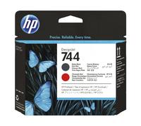 HP F9J88A 744 Testina originale per stampa Nero (opaco) / Rosso