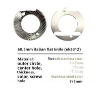 Testina Di Taglio For Macinacaffè, Compatibile Con SSP, Lama Piatta, Compatibile Con Mazzer Grasshopper, Modello Piatto Da 64/83/98 Mm, Placcato In Titanio(60mm)