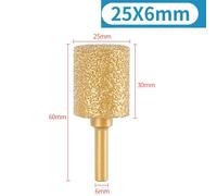 Testina diamantata brasata sottovuoto rettifica lima rotante per pietra e acciai