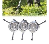 Testina for Tagliabordi in Filo d'Acciaio Resistente, Nuova Lama Universale in Metallo da 6 Pollici for Tagliabordi Elettrico/A Batteria, Decespugliatore, Tosaerba E Decespugliatore(3pcs,3 Blades)