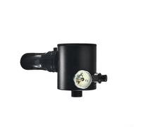 Testina funzionale per bombola di ossigeno pony, con manometro, ugello d'aria per gonfiaggio e sgonfiaggio, nero opaco