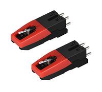 Testina Giradischi in Vinile,2 pezzi Universali Puntina per Giradischi con ruby Aghi Stilo per giradischi Vintage, Crosley, LP, ION