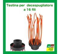 TESTINA GREENCAT MULTIFILO PER DECESPUGLIATORE UNIVERSALE SPAZZOLA 16 FILI POLPO