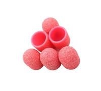 Testina levigante per unghie, 50 pezzi di cappucci abrasivi con base in plastica da 10x15 mm e impugnatura(80 Grit)