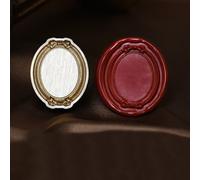 Testina per ceralacca in ottone con timbro intercambiabile in rame, per sigillare certificati e corrispondenze (H)