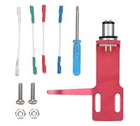 Testina per fonorivelatore di alta gamma per giradischi, testina per fonografo con 4 cavi e viti, kit in lega di alluminio per giradischi di alta gamma più comuni. (Rossa)