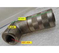 Testina per ingrassaggio a gomito 90° per ingrassatori hydraulic attacco 10x1 mm
