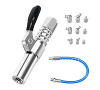 Testina per Ingrassatore G Coupler, Ugello per Pistola a Grasso con 30 cm Tubo, G Grasso Pistola Accoppiatore con M6 M8 M10 Ugello per Ingrassatore