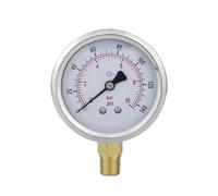 Testina per manometro sismico Manometri for riempimento liquido acqua olio gas 63 mm (2,5 pollici) - attacco inferiore 1-0-1000 bar(NPT 1-4 with oil,0-400bar 6000psi)