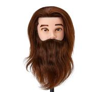 Testina per parrucchieri con barba - capelli veri | Gabbiano WZ4 Lunghezza 8"+ 6"