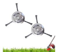 Testina tagliaerba a filo d'acciaio,Testa di ricambio per tagliabordi compatibile con la maggior parte dei tosaerba,Testina tagliaerba in acciaio da 6 pollici (2PCS -3 Blades)