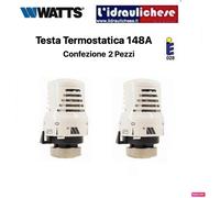 TESTINA TERMOSTATICA BIANCA ATTUATORE WATTS CAZZANIGA 148A NR.2 PEZZI