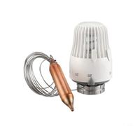 Testina termostatica con sensore remoto, regolazione proporzionale della temperatura per radiatori e serbatoio dell'acqua calda, bianca, filettatura M30, tubo capillare da 2 m, compatibile con