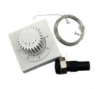 Testina termostatica con tubo capillare da 2000 mm per monitoraggio della temperatura fuori valvola e allineamento filettatura M30x1,5