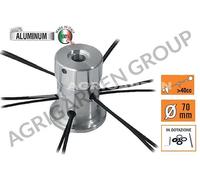 Testina universale multifilo power mulcher alluminio tornito per decespugliatore
