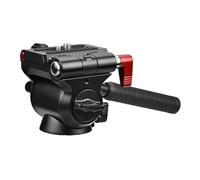 Testina video fluida con base piatta per treppiedi per fotocamera che offre supporti a doppia filettatura per testina verticale e verticale per smorzamento fluido