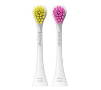 Testine Curaprox Hydrosonic Rainbow Sensitive Duo | Per Una Delicata Cura Delle Gengive E Una Rimozione Efficace Della Placca | Giallo/rosa | Confezione Da 2 | Compatibili Con Tutti