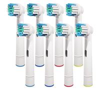 Testine Di Ricambio Bianco/nero, Compatibili Con Lo Spazzolino Elettrico Oral B Advance Power Vitality Precision Clean Pro Health Triumph 3D(8pcs White)