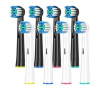 Testine Di Ricambio Bianco/nero, Compatibili Con Oral B, Spazzolino Elettrico Advance Power Vitality Precision Clean Pro Health Triumph 3D(8pcs (2 colors))