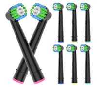 Testine di ricambio compatibili con Braun Oral-B, confezione da 8 testine di ricambio professionali per Oral B, testine di ricambio Pro100/1000/1500/4000/5000/7000/8000/9600 ecc., nere