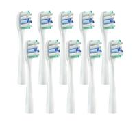 Testine di Ricambio, compatibili con Usmile Y1/U1/U2, Rosa, for spazzolino Elettrico Intelligente Dupont, 4/10 Pezzi/Set.(10WhiteBlueR)