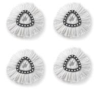 Testine di Ricambio del Mocio per Vileda Turbo EasyWring in microfibra per mocio triangolare Spin Mop 360 gradi per tutti i pavimenti, lavabile in lavatrice, uso a umido e a secco (Bianco 4 Pezzo)