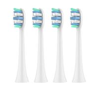 Testine di ricambio for spazzolini da denti, compatibili con Philips, Sonicare e altri manici a scatto 2100 4100 5100 5300 6100 6500 7500(White-4 Pcs)