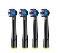 Testine Di Ricambio For Spazzolino Da 4 Pezzi, Compatibili Con Oral-B, Spazzolino Elettrico Advance Power/Vitality Precision Clean/Pro Health/Triumph/3D Exce(4pcs 18 Black)