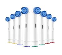 Testine di ricambio morbide e sensibili, compatibili con Oral B, compatibili con Braun, spazzolino elettrico Spazzolatura delicata e confortevole(8pcs white)