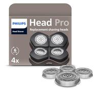 Testine di ricambio originali Philips Compatibili con i modelli Philips Head Shaver Pro HS5980, HS7980 e HS9980, lame autoaffilanti ComfortCut, delicate sulla pelle, 4 pezzi, modello HS740/15