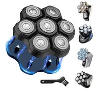 Testine di ricambio per rasoi a 7 lame, magnetiche, rotanti 7D, lavabili, per uomo, universali, per rasoi Wet & Dry, si adattano a rasoi da 5/6/7, per fissare facilmente la nuova testina del rasoio