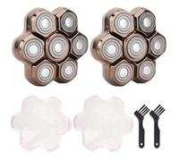 Testine di ricambio per rasoio elettrico 7D da uomo, con 7 lame, universali, magnetiche, per uomo, confezione da 2