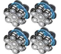 Testine di ricambio per rasoio magnetico, 7 lame rotanti a doppio anello, impermeabili, per uomini calvi, compatibili con Freebird wyklaus shpavver (argento4)