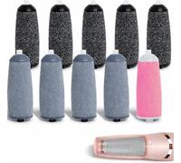 Testine di ricambio per rimozione calli elettrici, confezione da 10 pezzi, compatibili con ZABOUL/haootadiy, 5 rulli grossolani e 5 a sabbia fine, per la cura personalizzata dei piedi