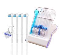 Testine di ricambio per Waterpik, plettri di ricambio per acqua Pik Water Flosser (10 punte diverse e custodia di stoccaggio), punte di ricambio per Waterpik Aquarius Water Flosser WP-660 WP-662 WP
