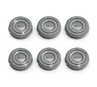 Testine di ricambio SH30 in confezione da 6, compatibili con i rasoi Philips Norelco serie 1000, 2000, 3000, miglioramento con doppia lama durevole