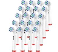 Testine for spazzolino EB60-X compatibili con Oral-B | Rimuove placca e macchie, adatto for manici di spazzolini elettrici rotanti(60X 20PCS)
