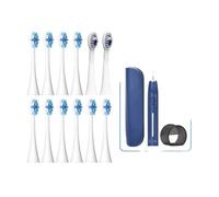 Testine For Spazzolino Elettrico Seago, 12 Pezzi, For Adulti, 5 Modalità, Sensore Di Pressione, IPX7 Impermeabile, Con Porta Spazzolino C027(SG-C027-12PCS Blue)