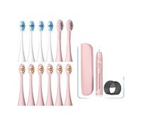 Testine For Spazzolino Elettrico Seago, 12 Pezzi, For Adulti, 5 Modalità, Sensore Di Pressione, IPX7 Impermeabile, Con Porta Spazzolino C027(SG-C027-12PCS Pink)