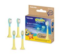 Beurer SC Wavy Soft testine di ricambio per spazzolino elettrico bambini | Setole extra morbide, spazzolini di ricambio per SC 11 & Philips Sonicare spazzolino a ultrasuoni, con adesivi, dai 3 anni